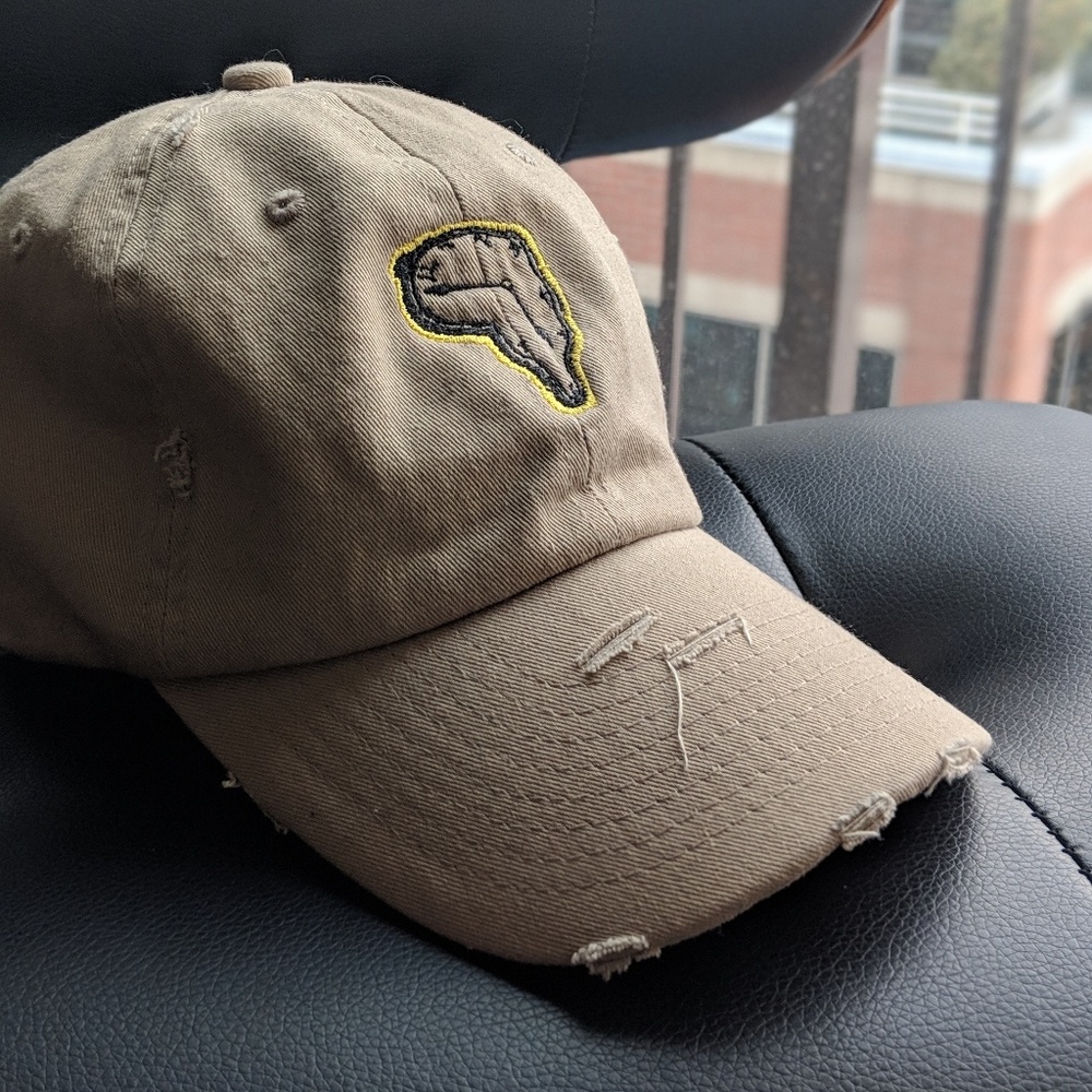 Distressed Khaki Dali Dad Hat